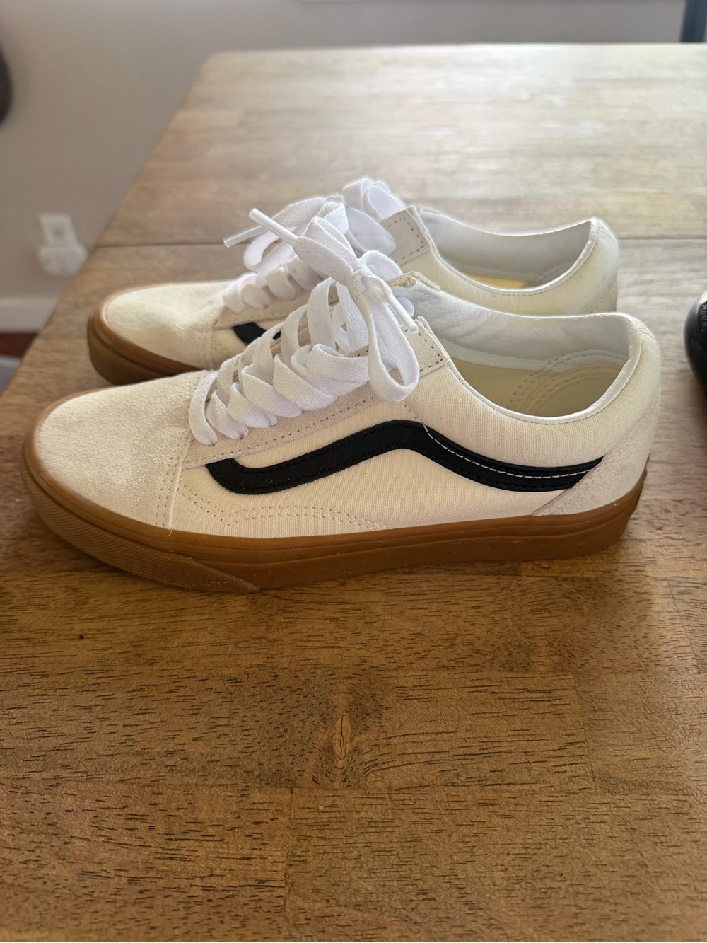 Vans White Black Gum Old Skool Sneakers